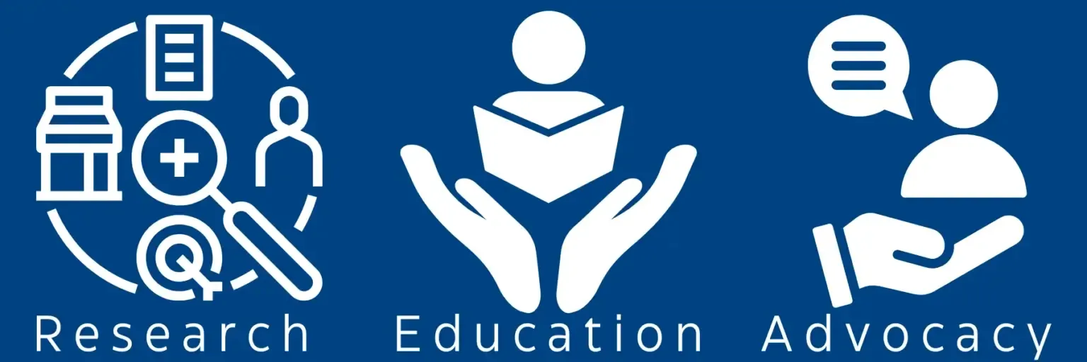 Research, Education, Advocacy Banner